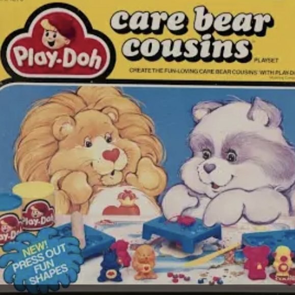 Vintage 1980s Care Bears & Care Bear Cousins Play-Doh Sets in 1 Box - Picture 9 of 9